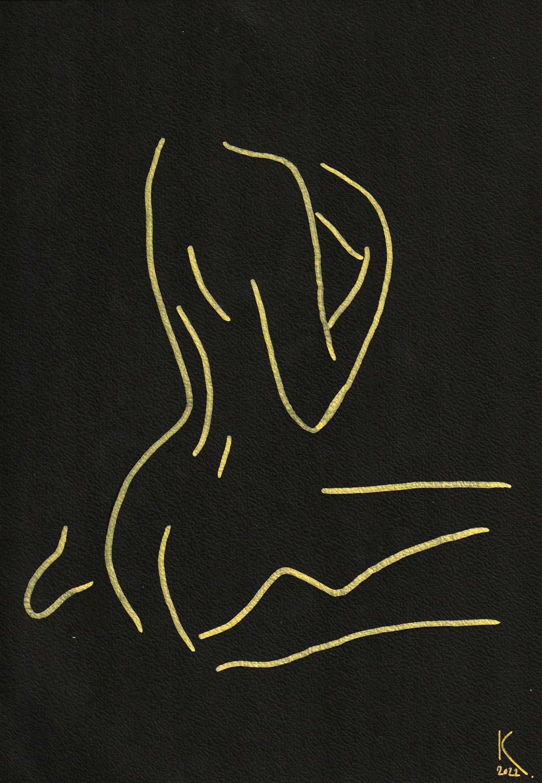Femme à genou