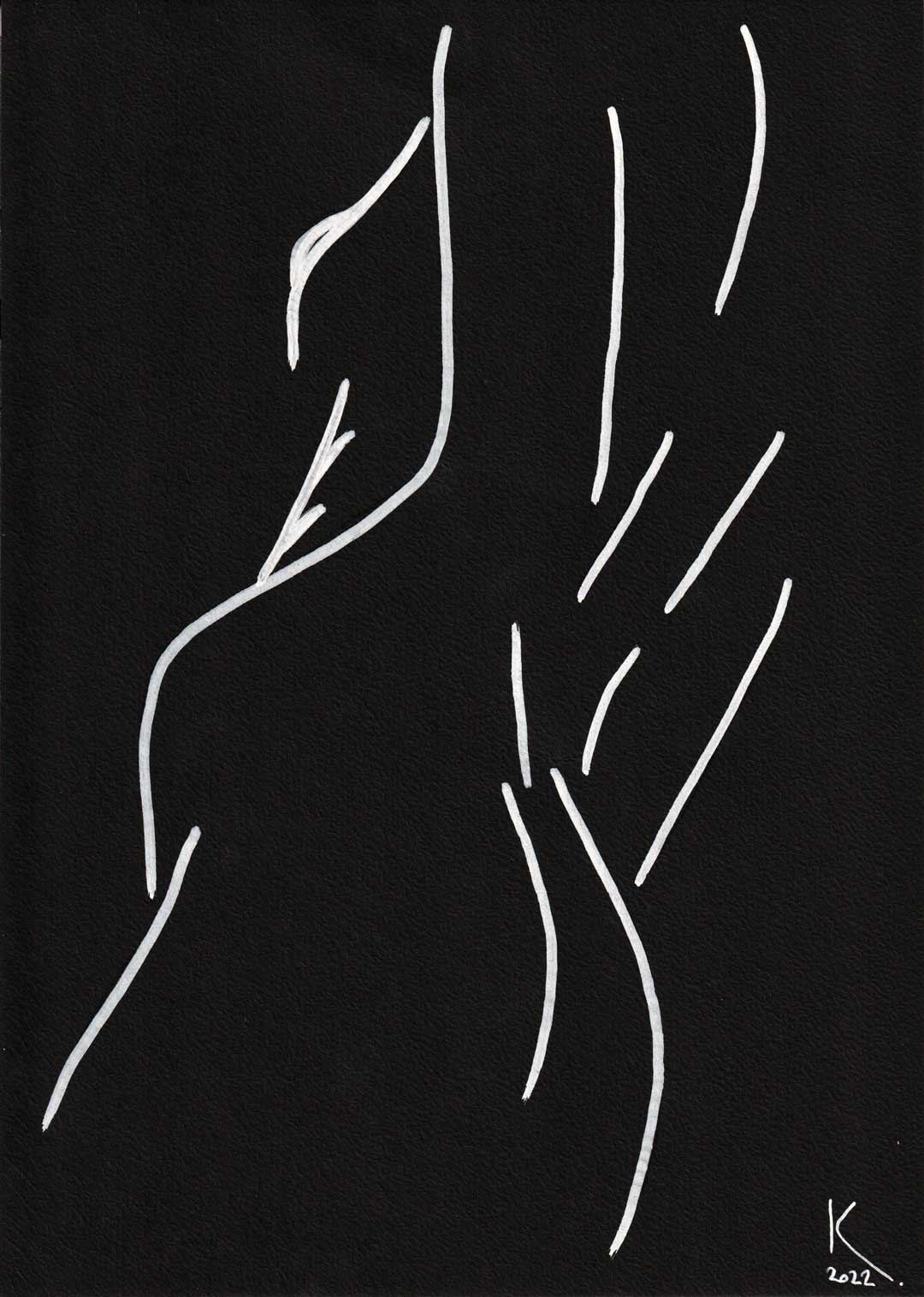 Silhouette femme au 3/4
