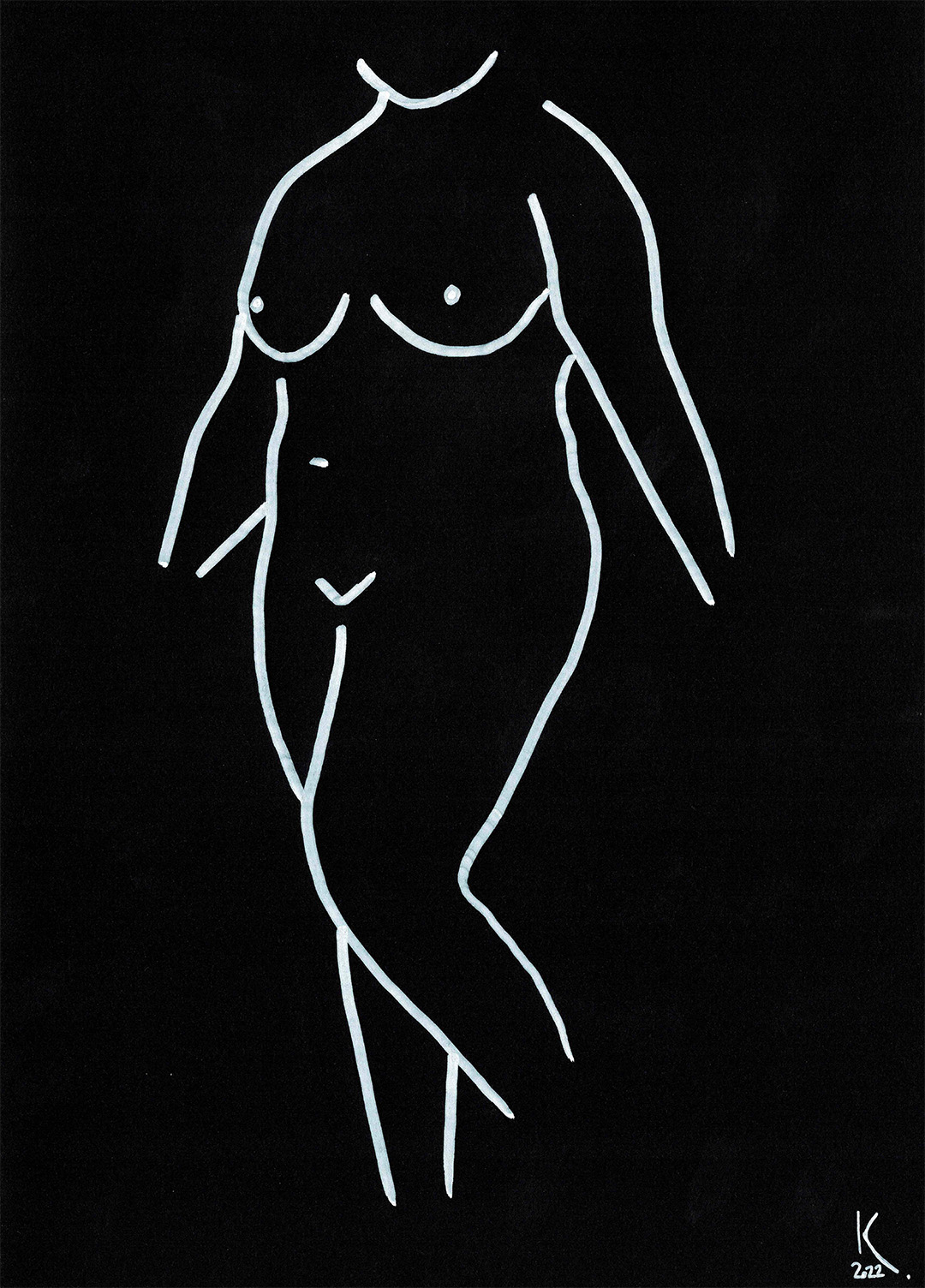 Nu blanc femme