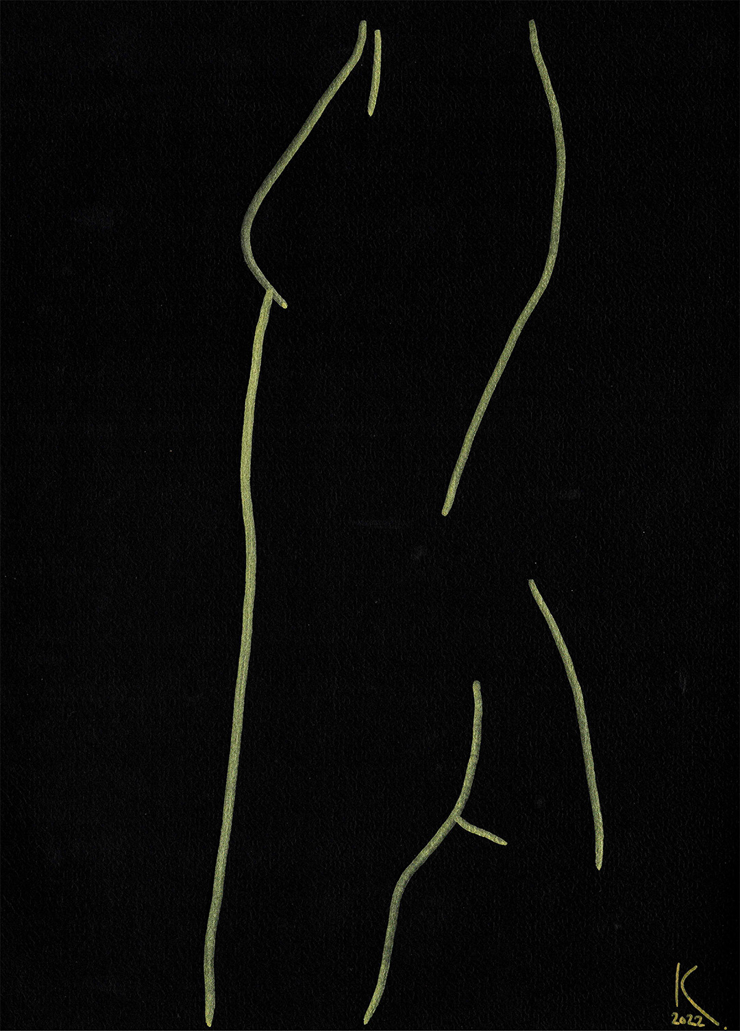 Nu doré femme