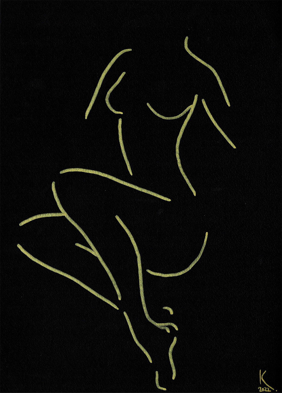 Nu doré femme