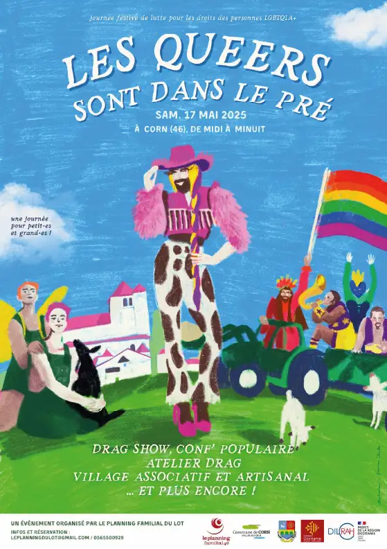 Affiche les queers sont dans le pré recto