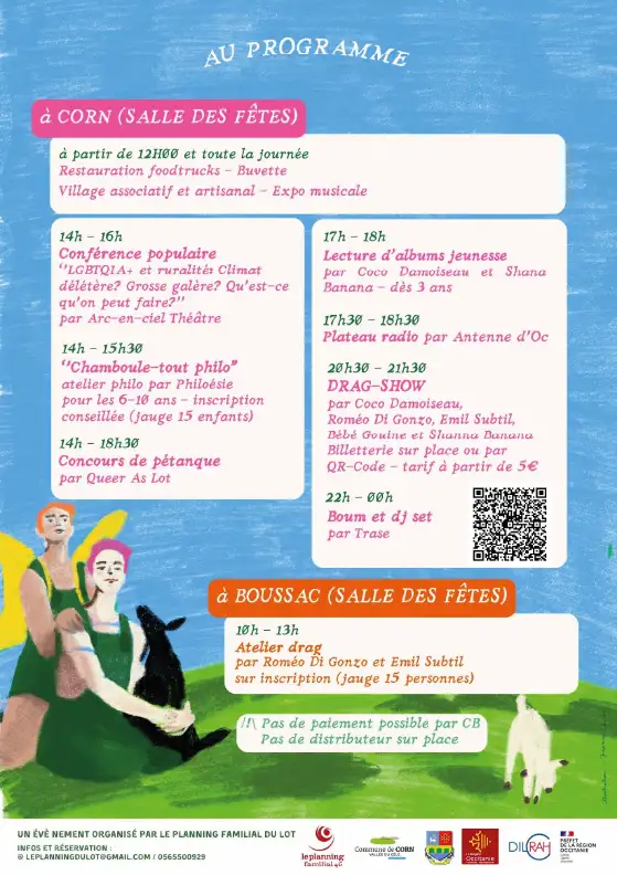 Affiche les queers sont dans le pré verso